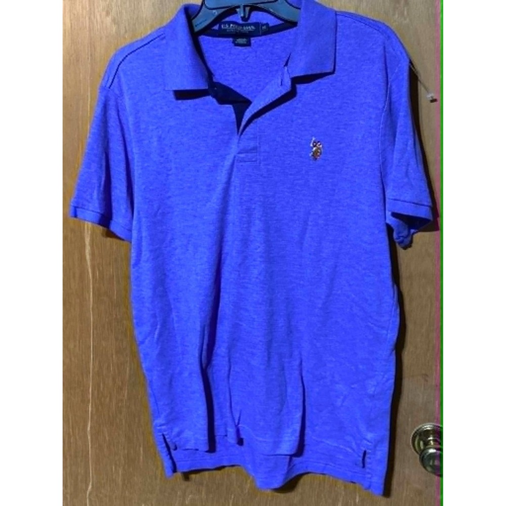 Men's U.S. Polo Association Purple Polo Short Sleeve Shirt Size M